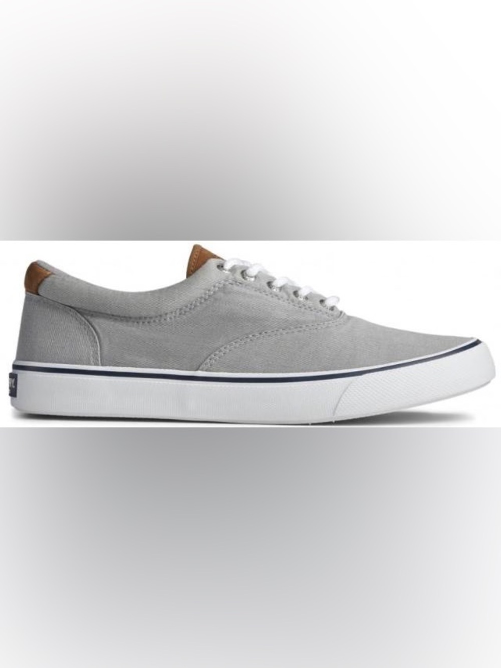 Perry Ellis Light Gray Canvas Low-Top Sneakers with White Sole NWOT
